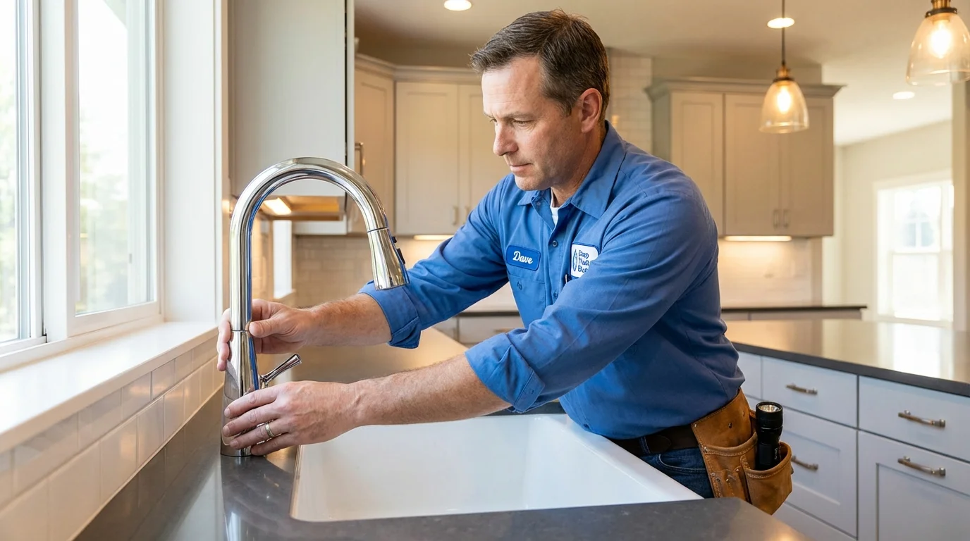Kitchen faucet installation by Johns Plumbing LLC in Saint Elmo